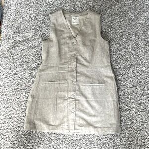 Cream Linen Dress - Abercrombie & Fitch - LP